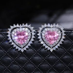 NEW CRYSTAL HEART SHAPED EARRINGS